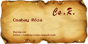 Csabay Róza névjegykártya